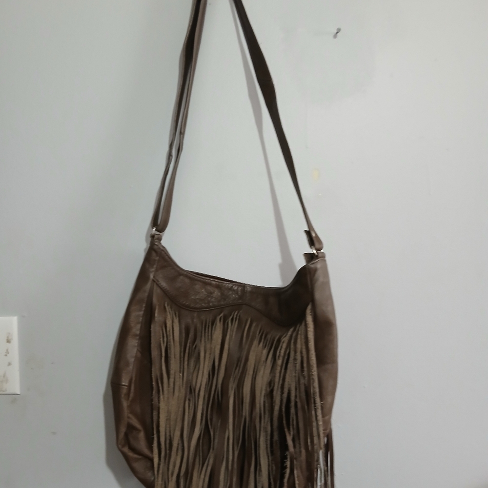 Unbranded Boho Brown Leather Shoulder Bag - Picture 3 of 12